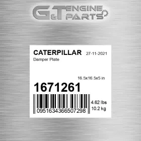 1671261 Caterpillar Replacement Damper Plate Fits New Aftermarket