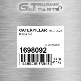 1698092 Caterpillar Replacement Rubber Pad Fits New Aftermarket