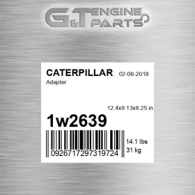 1w2639 Caterpillar Replacement Adapter Fits New Aftermarket