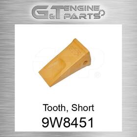 Caterpillar Replacement 9w8451 Tooth Short Fits New Aftermarket
