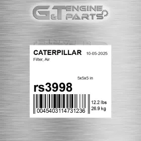 Rs3998 Caterpillar Replacement Filter Air Fits New Aftermarket Rs3998 Caterpillar Replacement Filter Air Fits New Aftermarket