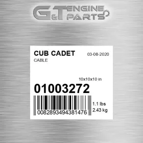 01003272 Cub Cadet Replacement Cable Fits Surplus Open Box 01003272 Cub Cadet Replacement Cable Fits Surplus Open Box