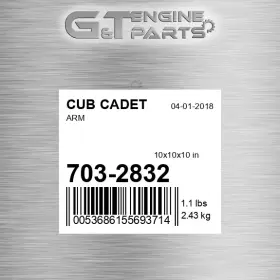 703-2832 Cub Cadet Replacement Arm Fits New Oem Open Box