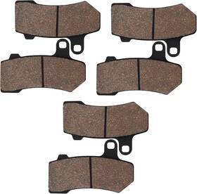 Cyleto 3c015 Front And Rear Brake Pads For Harley Davidson Touring Flhtc Electra Glide