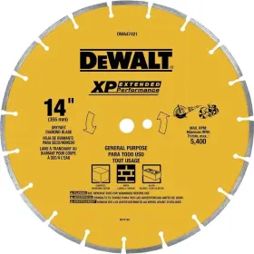 Dwa47421 Dewalt Wet/dry Segmented Diamond Saw Blade 14 Inch Dwa47421 Dewalt Wet/dry Segmented Diamond Saw Blade 14 Inch