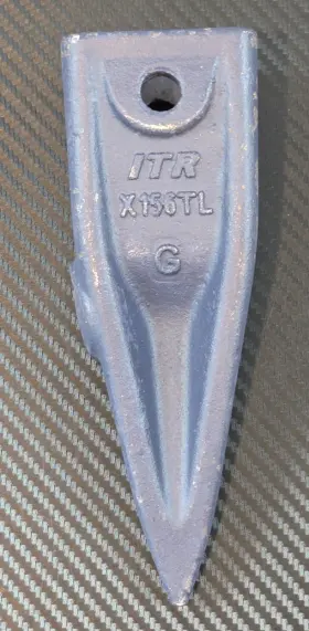 X156tl Itr X156l Tiger Rock Bucket Tooth No Pin 0.45 In Bolt Hole Blue Read X156tl Itr X156l Tiger Rock Bucket Tooth No Pin 0.45 In Bolt Hole Blue Read