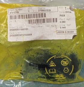 John Deere At412709 Surge Tank Filler Cap Oem Nos