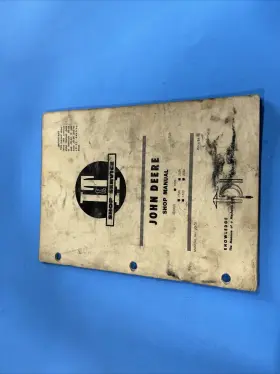 Jd-37 John Deere Jd37 I And T Shop Service Manual -fits 1020 1520 1530 Tractor