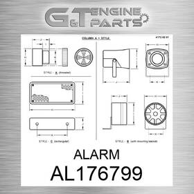 John Deere Replacement Al176799 Alarm Fits Surplus Open Box