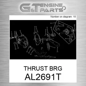 Al2691t John Deere Replacement Thrust Brg Fits Surplus Open Box