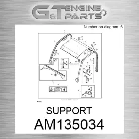 Am135034 John Deere Replacement Support Fits Surplus Open Box Am135034 John Deere Replacement Support Fits Surplus Open Box
