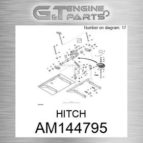 John Deere Replacement Am144795 Hitch Fits Surplus Open Box