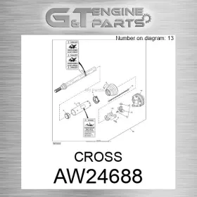 Aw24688 John Deere Replacement Cross Fits Surplus Open Box Aw24688 John Deere Replacement Cross Fits Surplus Open Box