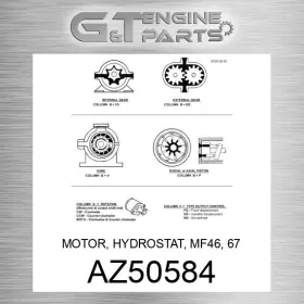 Az50584 John Deere Replacement Motor Hydrostat Mf46 67 Fits New Oem
