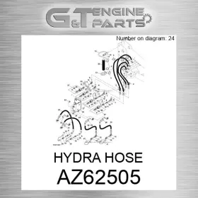 Az62505 John Deere Replacement Hydra Hose Fits Surplus Open Box Az62505 John Deere Replacement Hydra Hose Fits Surplus Open Box