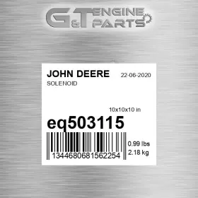 Eq503115 John Deere Replacement Solenoid Fits New Oem Eq503115 John Deere Replacement Solenoid Fits New Oem