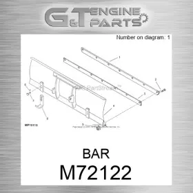 M72122 John Deere Replacement Bar Fits Surplus Open Box M72122 John Deere Replacement Bar Fits Surplus Open Box