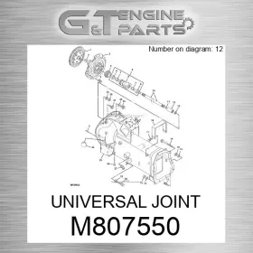 M807550 John Deere Replacement Universal Joint Fits Surplus Open Box M807550 John Deere Replacement Universal Joint Fits Surplus Open Box