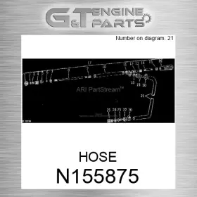 N155875 John Deere Replacement Hose Fits Surplus Open Box