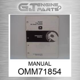 John Deere Replacement Omm71854 Manual Fits Surplus Open Box