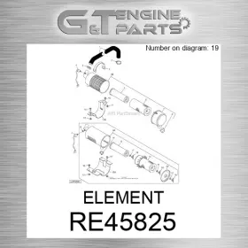 Re45825 John Deere Replacement Element Fits Surplus Open Box
