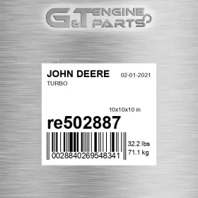 Re502887 John Deere Replacement Turbo Fits New Oem Open Box