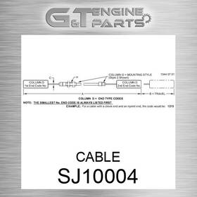 John Deere Replacement Sj10004 Cable Fits Surplus Open Box