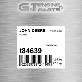 T84639 John Deere Replacement Plate Fits New Oem