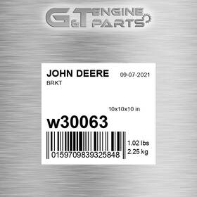John Deere Replacement W30063 Brkt Fits Surplus Open Box