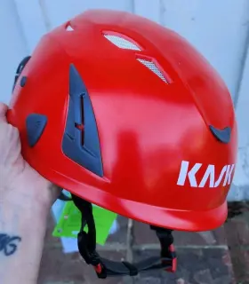 Whe00036-201 Kask Super Plasma Hd Safety Helmet Red Adjustable Ventilated Ansi/csa Certified
