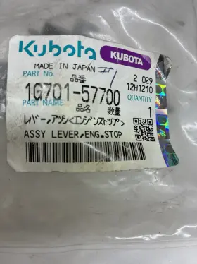 1g701-57700 Kubota Nos P/n Assy Lever Eng. Stop