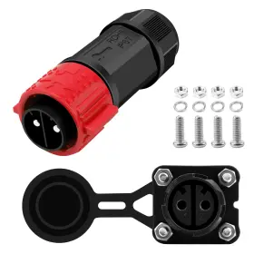Kumming 731716514436 2 Pin 50amp Trolling Motor Plug Receptacle Set12v/24v/ 36v/48v For