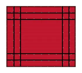 Sllt4ft3pcm-red Mytee Products 16ftx18ft Superlight 15 Oz Vinyl Steel Tarp With 4ft Drop Middle Piece Without Flap Red