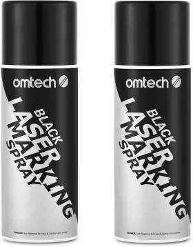 Omtpw01 Omtech 2pcs Laser Inks Black Metal Spray For Co2 Fiber Yag Metals Marking