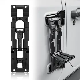 19701 Omu Door Hinge Step Compatible With Jeep Wrangler Jk Jl Jt Aluminum H Inch