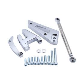 Takpart Tkus-10025 Aluminum Alternator Bracket Kit Polished Compatible For Chevy Sbc 350 Silver