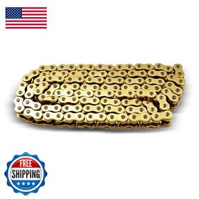 Waltyotur B095jl5d1y Gold Color Drive Chain 525-120 O-ring Replacement For Atv Motorcycle