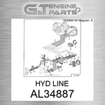 AL34887 Hyd Line Fits John Deere (surplus Open Box) New. Price: $154.18.