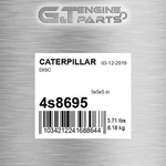 4S-8695 Disc Fits Caterpillar (new Aftermarket). Price: $73.01.