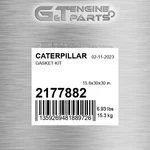 2177882 Gasket Kit Fits Caterpillar (new Aftermarket). Price: $324.32.