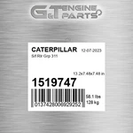 1519747 S/f Rlr Grp 311 Fits Caterpillar (new Aftermarket). Price: $361.56.