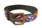 Global Girls Handmade Multicolored, Beaded, Calfskin Belt, 38 Pre-owned. Price: $49.00.