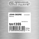 TM1355 Manual Fits John Deere (surplus Open Box) New. Price: $300.85.