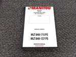 Manitou Mlt 840-115 Ps Telescopic Forklift Owner Operator Manual 647269 Us Good. Price: $113.58.