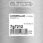 7G7212 Segment Fits Caterpillar (new Aftermarket). Price: $479.59.