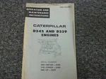 Caterpillar D342 & D339 Engine Owner Operator Maintenance Manual Book Good. Price: $71.72.