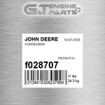 F028707 Condenser Fits John Deere (surplus Open Box) New. Price: $700.46.