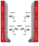 Trux TSK6-CSET8 60IN Curved Top Stacks 55IN Spools 58DEG 6-5IN Elbows Clamps New. Price: $2356.83.