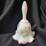 Fenton Rose Garden Burmese Satin Glass Pink Ruffled Edge Hand Painted By Johnson Used. Price: $39.29.
