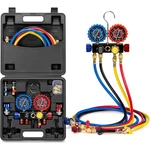 Hvac Way Manifold Gauge Set W/ 5FT Hoses R134A R410A R22 R32 R404A Tool Kit New. Price: $51.98.